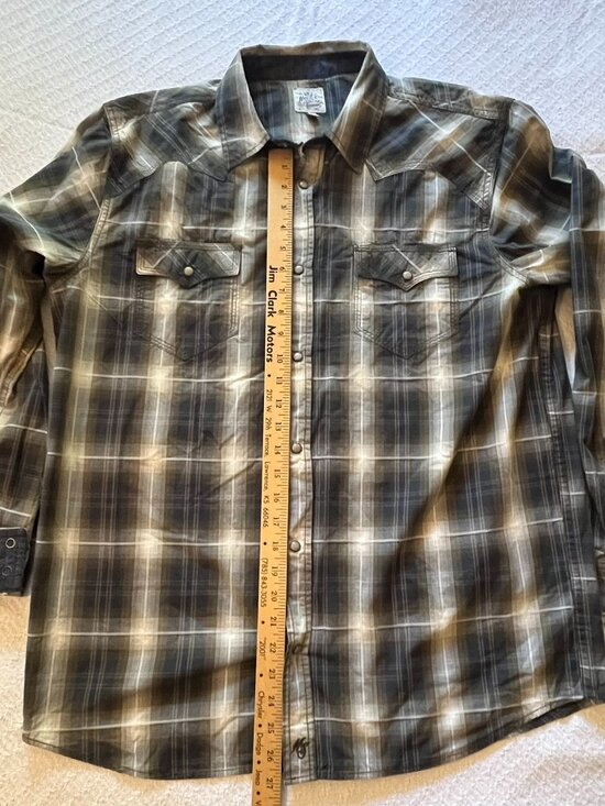 Share MoonShine Spirit Brad Paisley Large long sleeve shirt pearl button - Picture 1 of 8